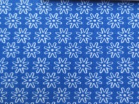 Stoff Blumen blau - 100% Baumwolle 3