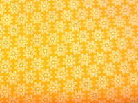 Stoff Blumen gelb - 100% Baumwolle 3