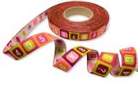 Webband Buchstaben und Zahlen - 1 m - rosa - 17 mm - I m sew Happy - Webbänder zum Nähen 3