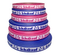 Webband Schulkind - pink - für Schultüten und Einschulungsgeschenke 17 mm breit 7
