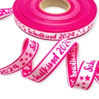 Webband Schulkind 2024 in pink für Schultüten und Einschulungsgeschenke 17 mm breit 5