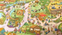 Jersey Zoo - Tierpark - Wimmelbild - Zoo Nordhorn | 16,00 EUR/m 3