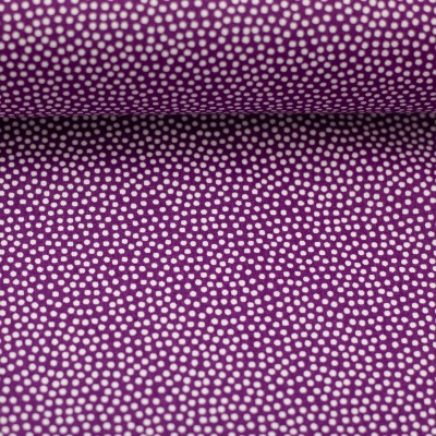 Baumwollwebware - unregelmäßige Punkte - violett/weiß - 100% Baumwolle - Dotty - Swafing