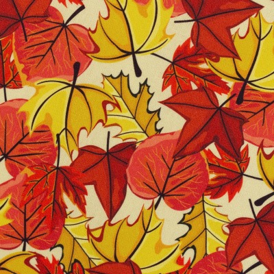 Stoff Blätter - gelb - 100% Baumwolle - Patchwork - Herbst - Herbstblätter - Bodo- Swafing