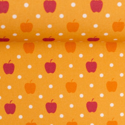 Stoff Äpfel - orange - Retrolook - 10,00 EUR/m - 100 Baumwolle - Patchwork