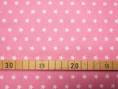Stoff Sterne - rosa - 100% Baumwolle - Patchwork - Quilten - Baumwollstoff von Quality - 150 cm Brei