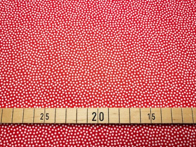Baumwollwebware - unregelmäßige Punkte - rot/weiß | 11,00 EUR/m - Dotty von Swafing | 100% Baumwo
