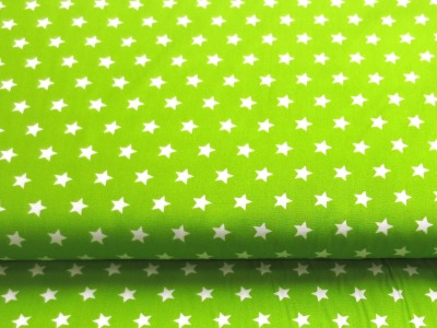 Stoff Sterne apfelgrün - 100% Baumwolle