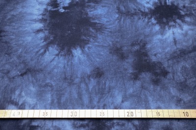 Musselin Batik Optik - dunkelblau | 12,00 EUR/m - Double Gauze | 100% Baumwolle