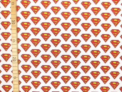 Supermann Stoff - 100% Baumwolle - Lizenzstoff