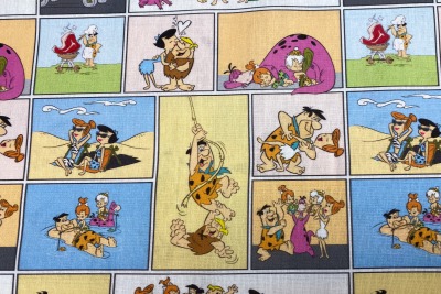 Familie Feuerstein Comic Stoff - 13,00 EUR/m - Fred - Wilma - Barney - Betty - BamBam - Pebbles -
