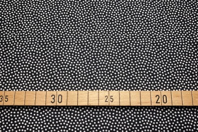 Baumwollwebware - unregelmäßige Punkte - schwarz/weiß - 100% Baumwolle - Dotty - Swafing