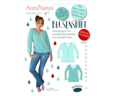 Blusenshirt - Jersey und Webware - von AnniNanni - Papierschnittmuster - Blaubeerstern