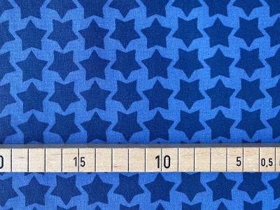 Beschichtete Baumwolle - 50cm x 75cm - Farbenmix Staaars - lebensmittelecht - jeans/dunkelblau