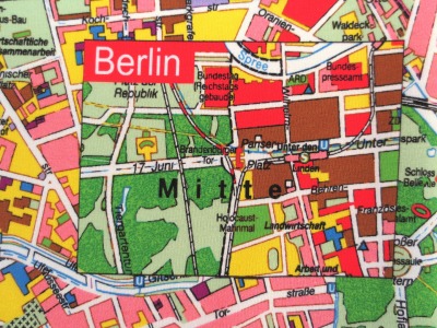 35 cm Reststück - French Terry Berlin - Berlin Stadtplan