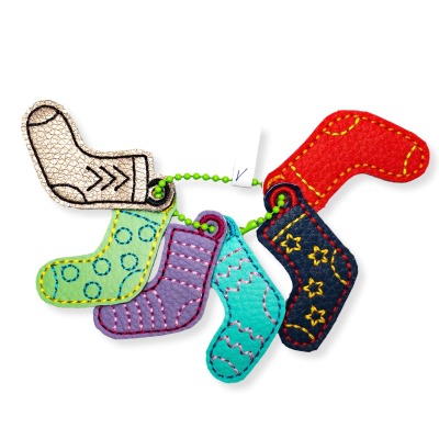 Schlüsselanhänger 6 Socken - Set 1 - Welt Down Syndrom Tag