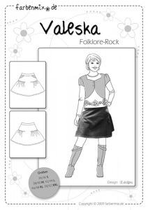 Valeska - Papierschnittmuster - Folklore Rock - Damen