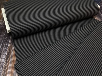 Ringelbündchen schwarz/grau - Bündchen | 13,60 EUR/m | 25 cm Schritte - Schlauchware Andy von