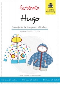 Hugo - Papierschnittmuster - Sweatjacke für Jungs und Mädchen