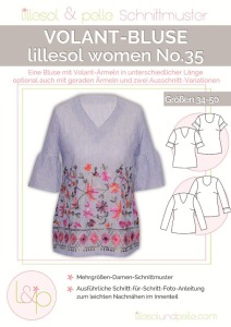 Papierschnittmuster Volant Bluse - lillesol und pelle - women No35