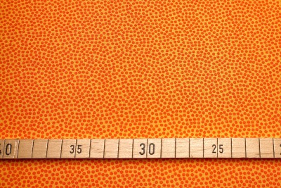 Baumwollwebware - unregelmäßige Punkte - gelb/orange - 100% Baumwolle - Dotty - Swafing