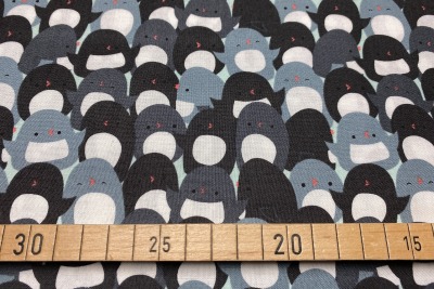 Stoff Pinguin - 100 Baumwolle - Patchwork