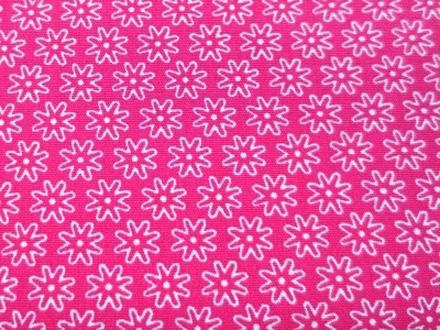 Stoff Blumen pink - 100% Baumwolle