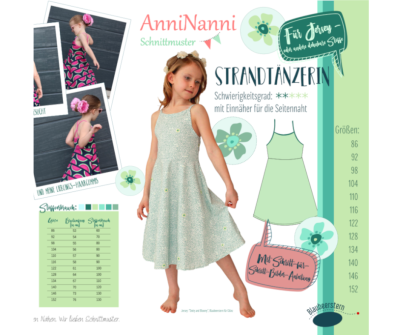 Kleid Strandtänzerin von AnniNanni - Papierschnittmuster - Blaubeerstern
