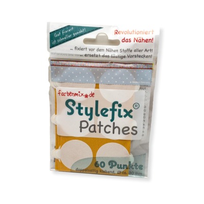 Stylefix Patches, 60 Stück - Doppelseitige Klebepunkte zum Vorfixieren von Applikationen und Aufnä