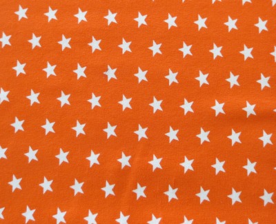 Jersey Sterne, orange/weiß