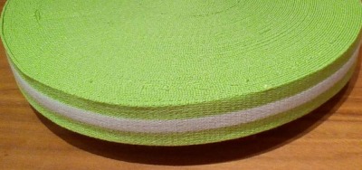 Gurtband - 40 mm - grün mit Streifen