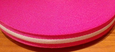 Gurtband - 40 mm - rosa mit Streifen