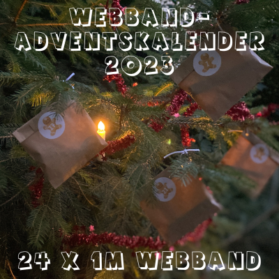 Webband Adventskalender - 24 x 1 m - Näh-Adventskalender -