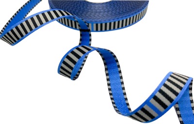 Webband Streifen - Eins, Zwei, Drei-Streifen - anthrazit - blaubeerstern - 12 mm