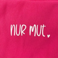 Kinder-Hoodie NUR MUT, pink 2