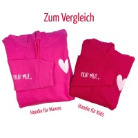 Kinder-Hoodie NUR MUT, pink 3