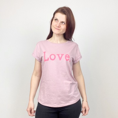 T-Shirt Love, rosa - Das T-Shirt voller Liebe