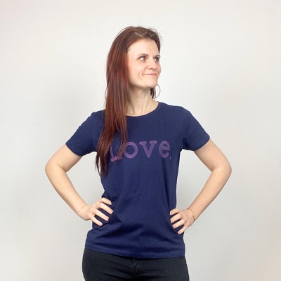 T-Shirt Love, dunkelblau - Das T-Shirt voller Liebe