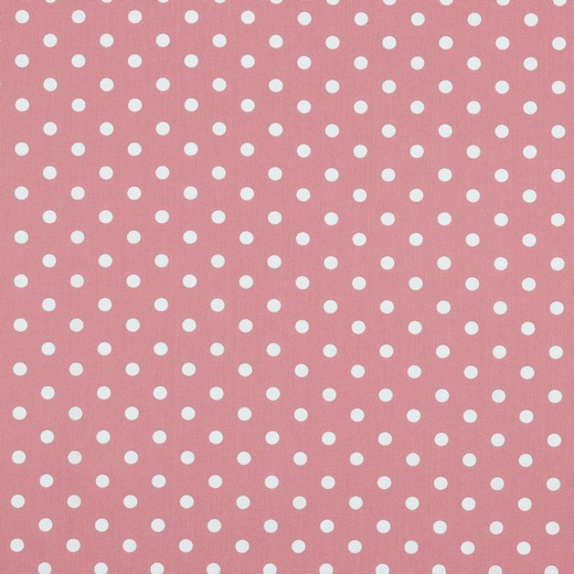 04949031 Baumwolle Stoff Punkte Dots rosa / weiss