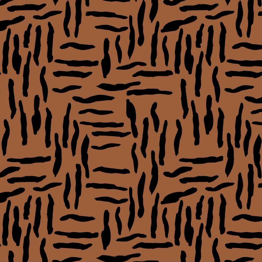 80155 Oilskin beschichtete Baumwolle Zebra Abstract rost schwarz 2