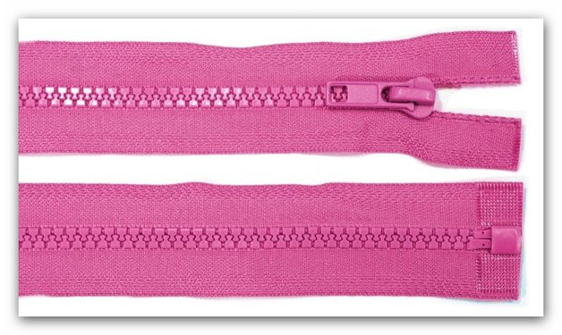 20320 Reißverschluss 55cm pink teilbar für Jacken