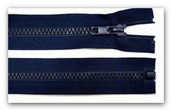 20195 Reißverschluss dunkelblau 45cm teilbar für Jacken