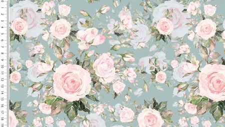 2745-426 French Terry Sommersweat unangerauht Flower Blumen Digital Sweet Roses