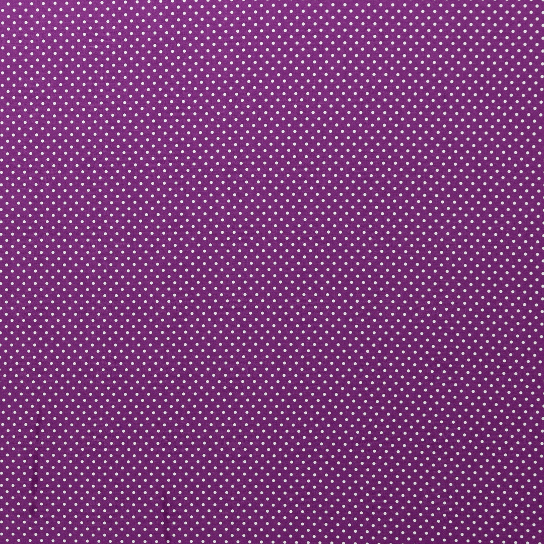 344435230053 Baumwolle Stoff Punkte Dots violett weiss