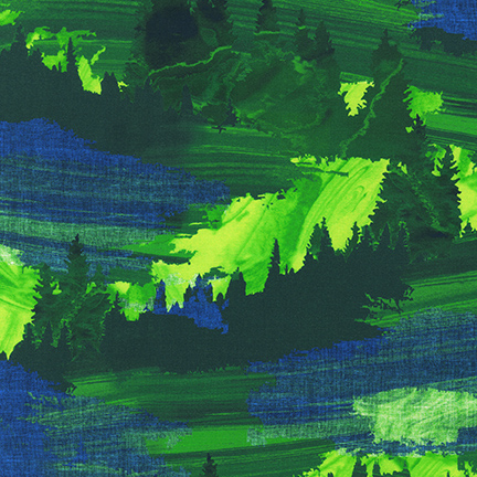 50382 Robert Kaufmann Baumwolle Webware Nature s Pace Wald grün blau