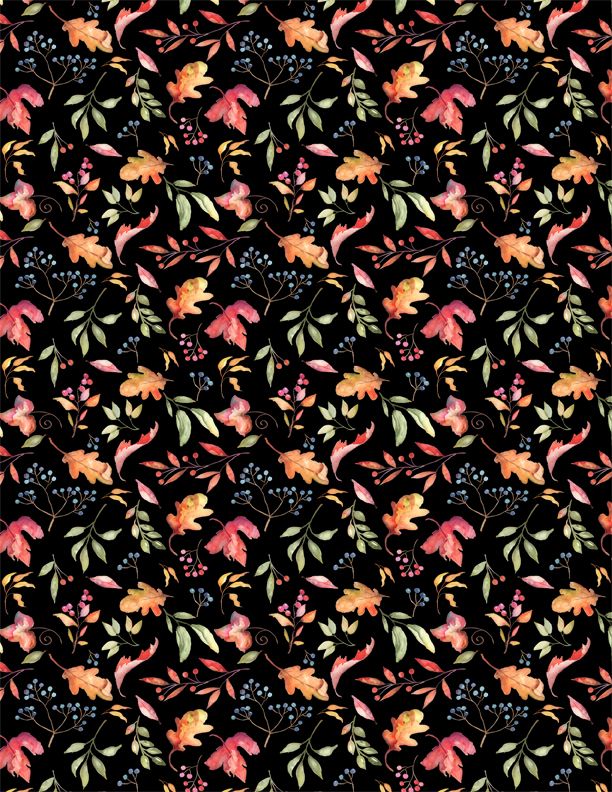 50422 Wilmington Prints Design by Nancy Mink Autumn Day Baumwolle Webware Herbst Blätter Laub