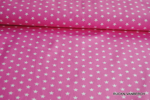 5471 rosa Baumwolle Stoff weiße Sterne Stars 3