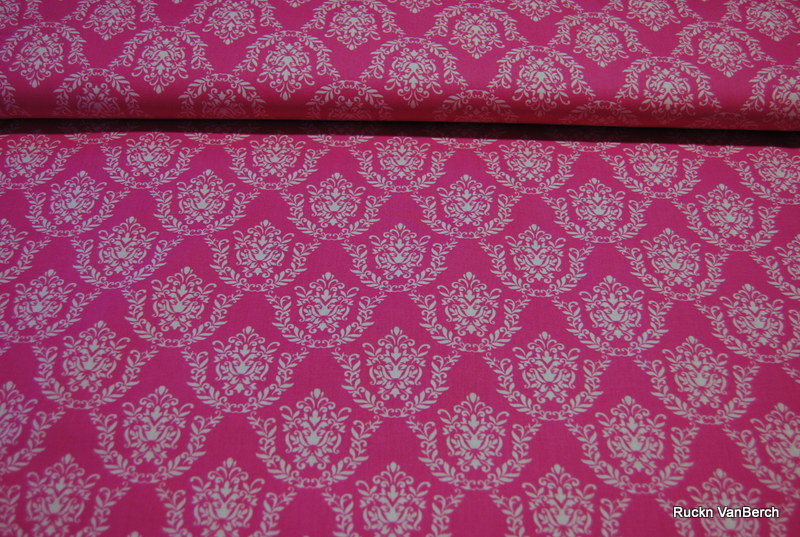 5890 BW Stoff Flower Parade rosa Ornamente 3