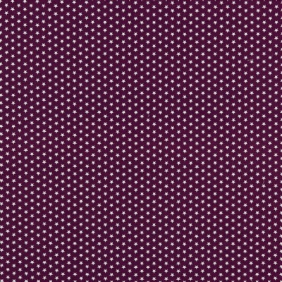 04962.007 Baumwolle Stoff Sterne Stars Ministerne lila purple violett weiss