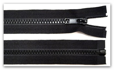 20177 Reißverschluss schwarz 35cm teilbar für Jacken
